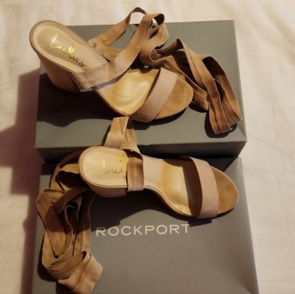 Women's Lulu's Suede Lace Up Heels Size 8 - Picture 5 of 5